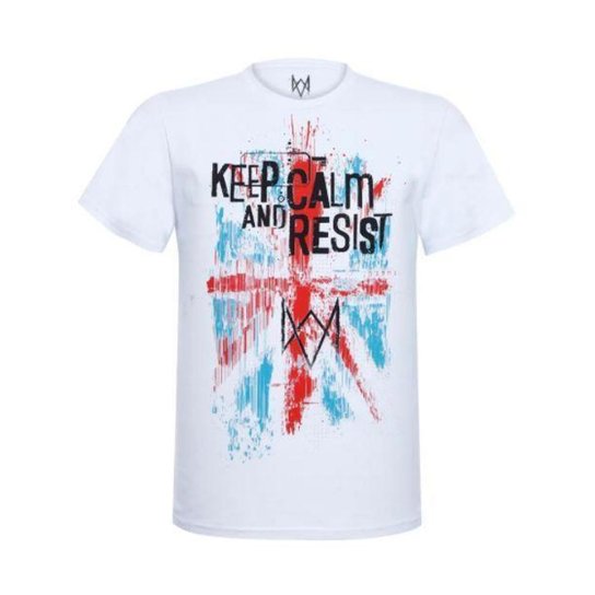 Camiseta Keep Calm And Resist Watch Dogs Ubisoft - Branco