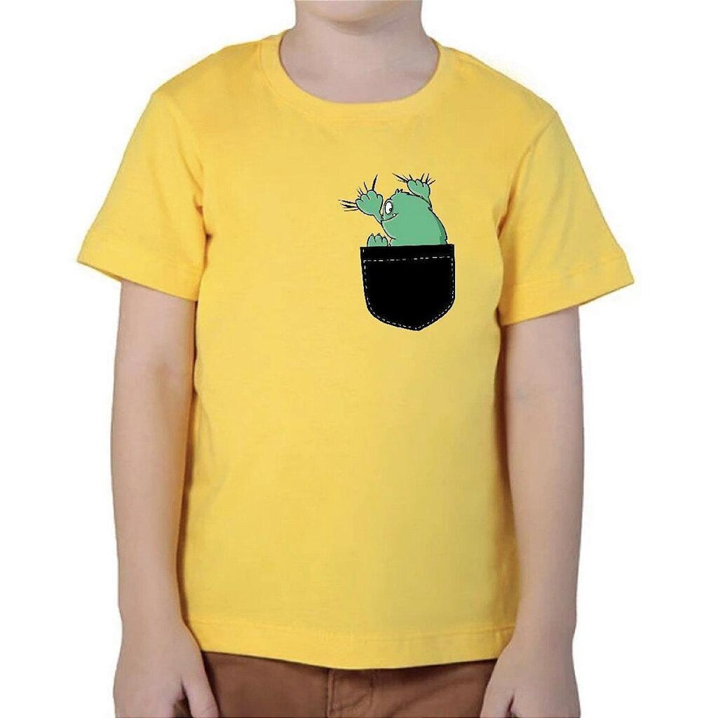 Camiseta Kids Estampada Amarela