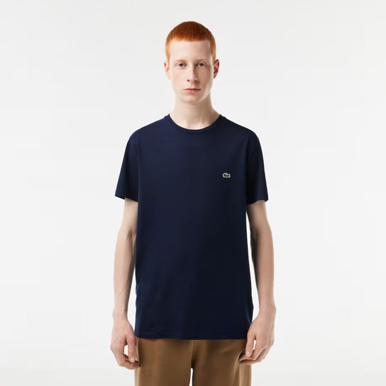 Camiseta Lacoste Básica Jersey Masculina - Marinho é ruim? Camiseta Lacoste Básica Jersey Masculina - Marinho é boa?