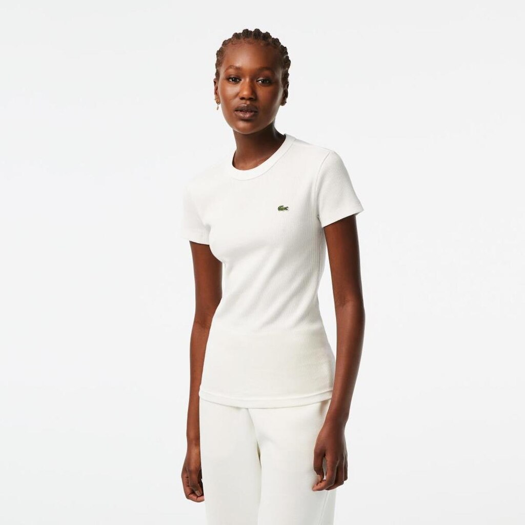 Camiseta Lacoste Canelada  Feminino