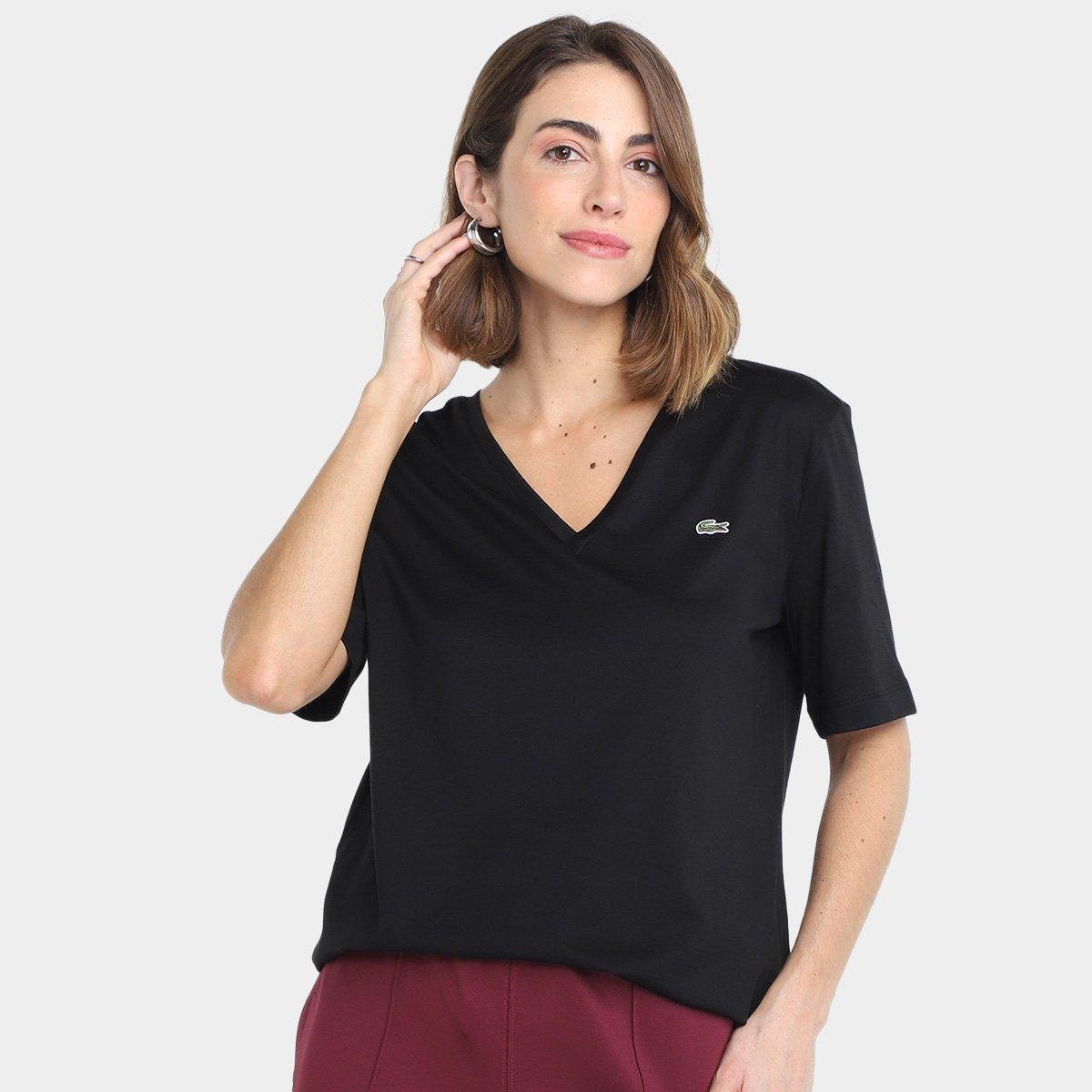 Camiseta Lacoste Casual Feminina Menor preço em Camiseta Lacoste Casual Feminina