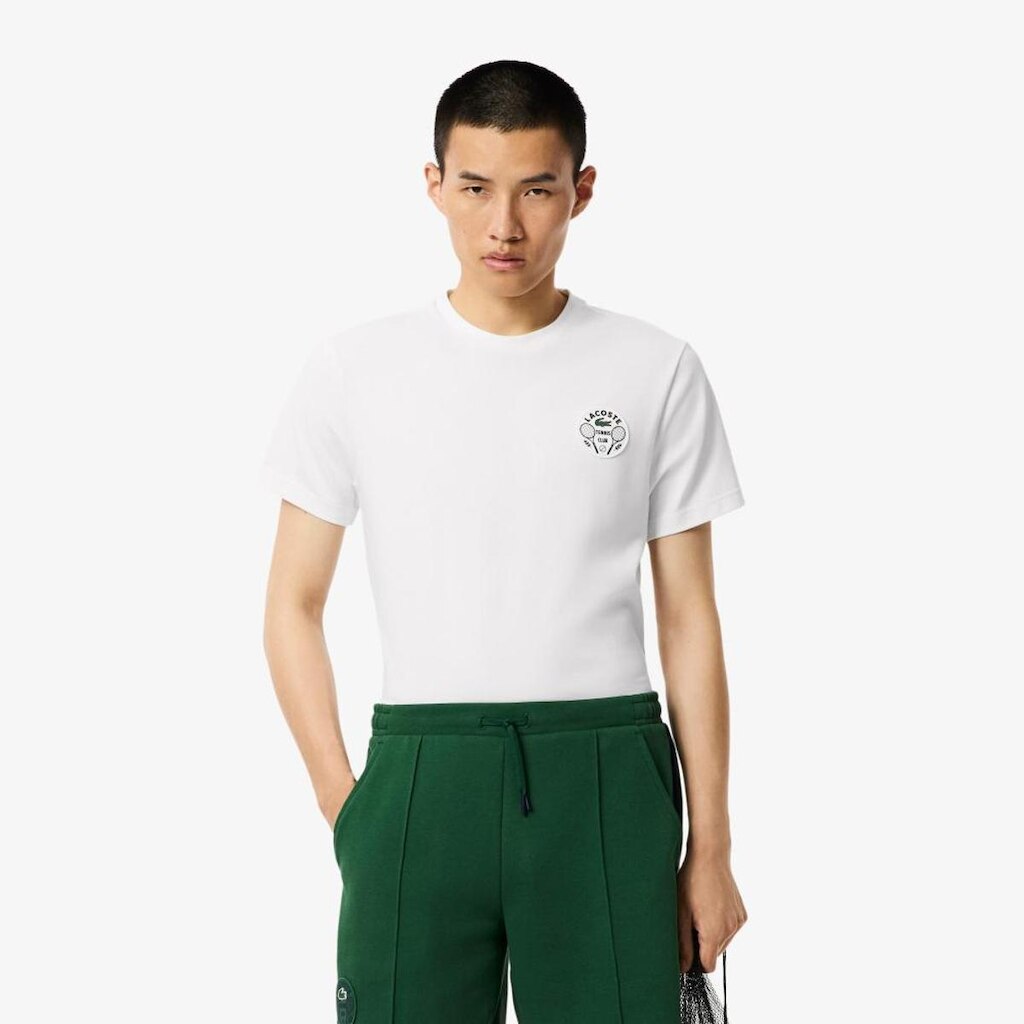 Camiseta Lacoste com emblema Tradicional de Tênis Ultra-Dry Masculina