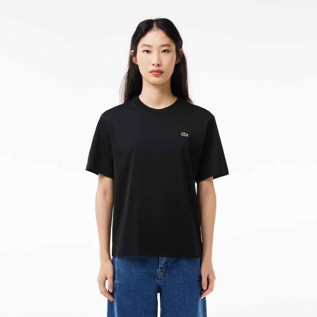 Camiseta Lacoste de Algodão com Caimento Relaxado Feminina