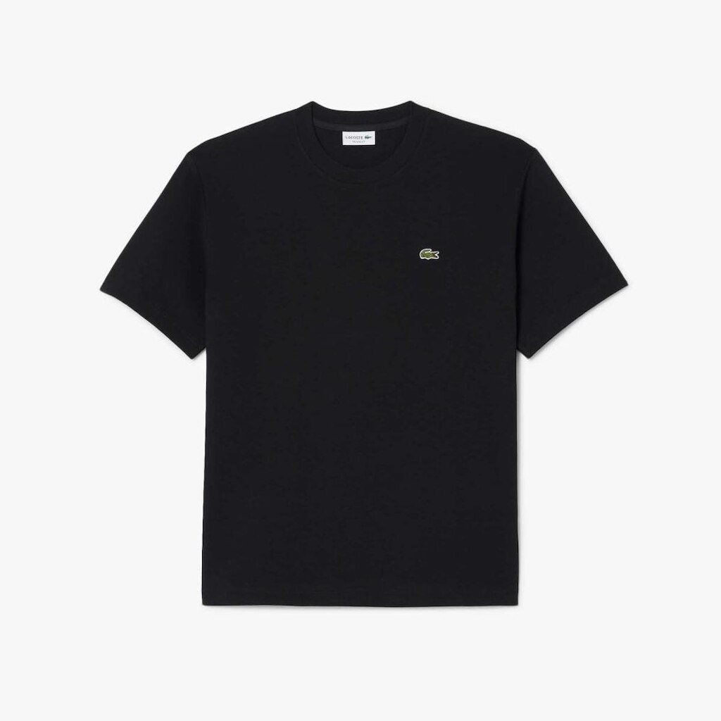 Camiseta Lacoste De Malha De Algodão Pesado Masculina
