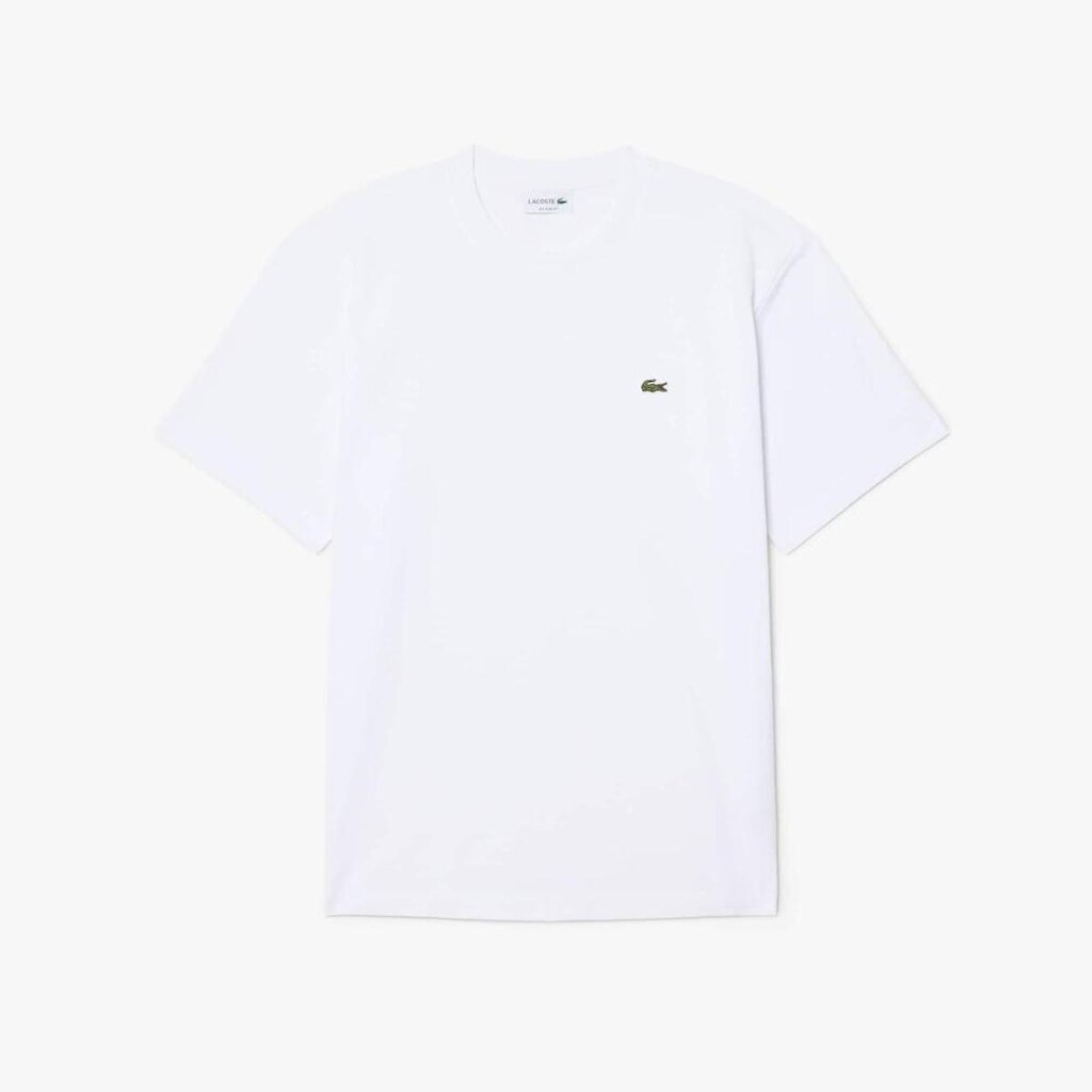 Camiseta Lacoste De Malha De Algodão Pesado Masculina