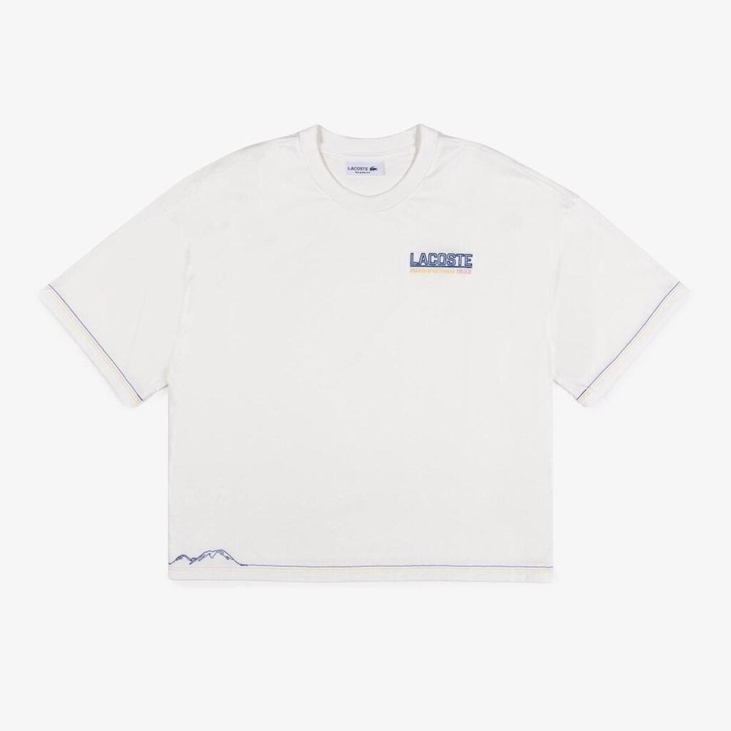 Camiseta Lacoste De Malha Em Modelagem Solta Feminina