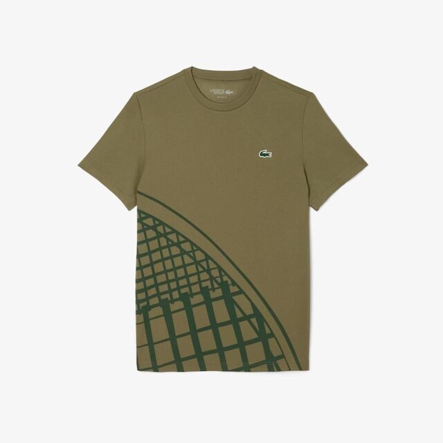 Camiseta Lacoste de Tênis Estampada Ultra-Dry Masculina