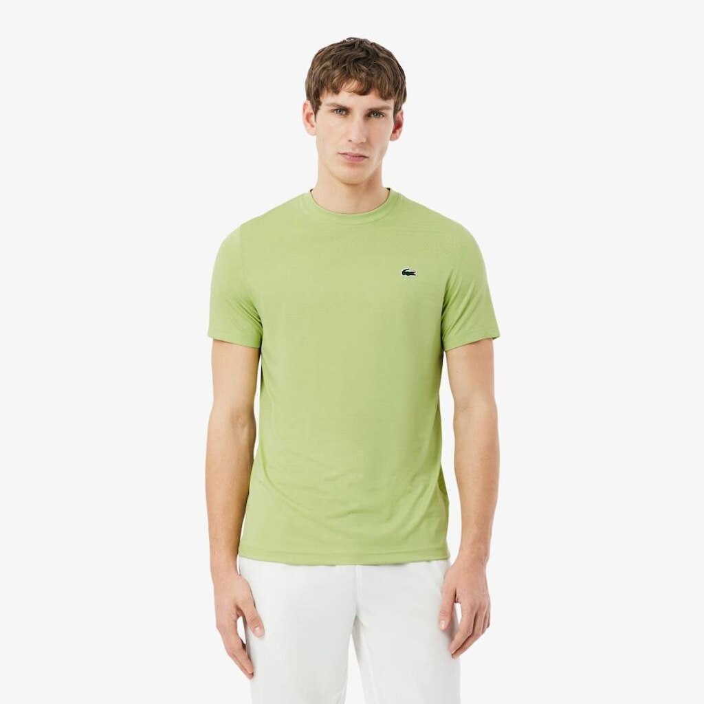 Camiseta Lacoste De Tênis Ultra Dry Stretch Jacquard Masculina