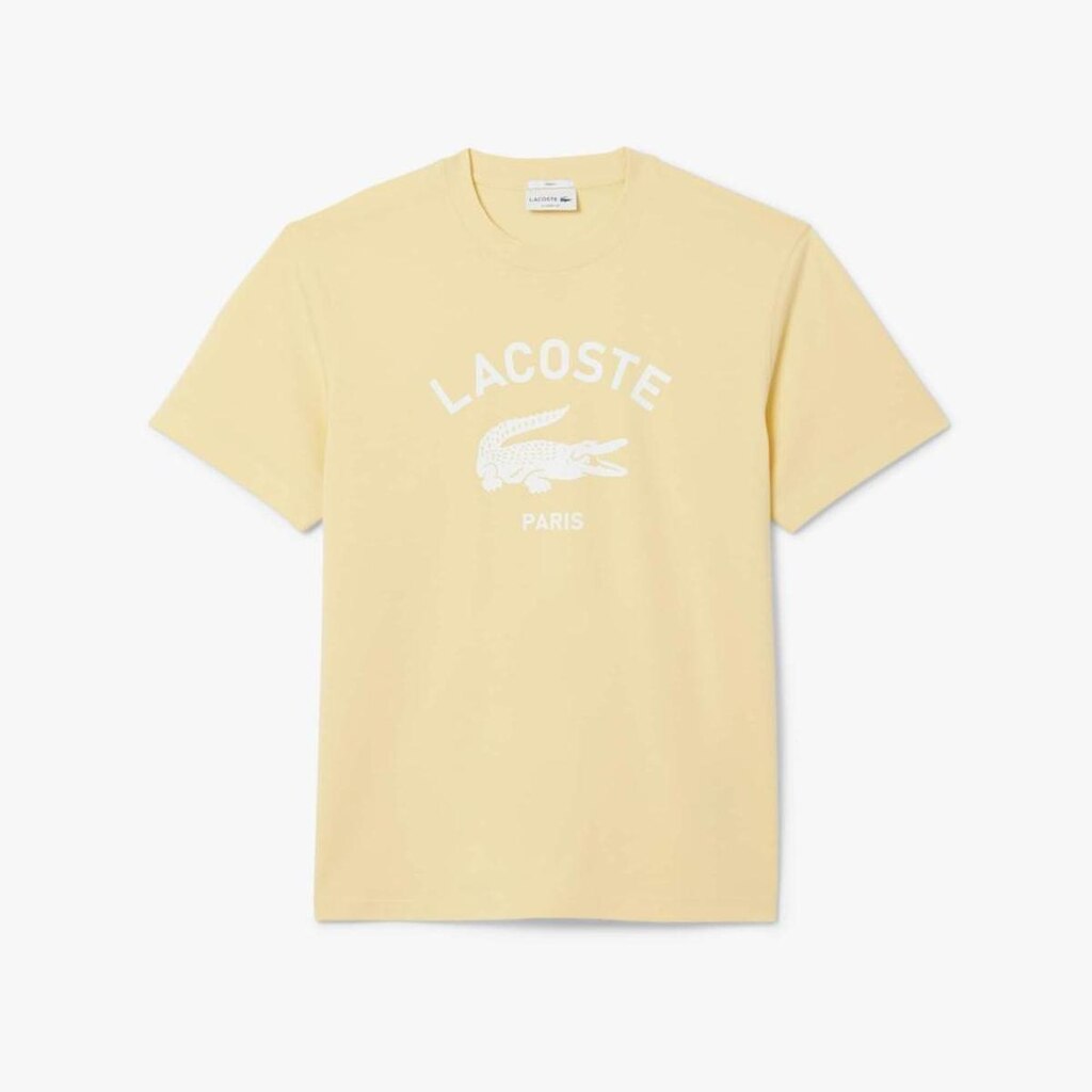 Camiseta Lacoste Em Algodão Com Estampa Assinada Masculina