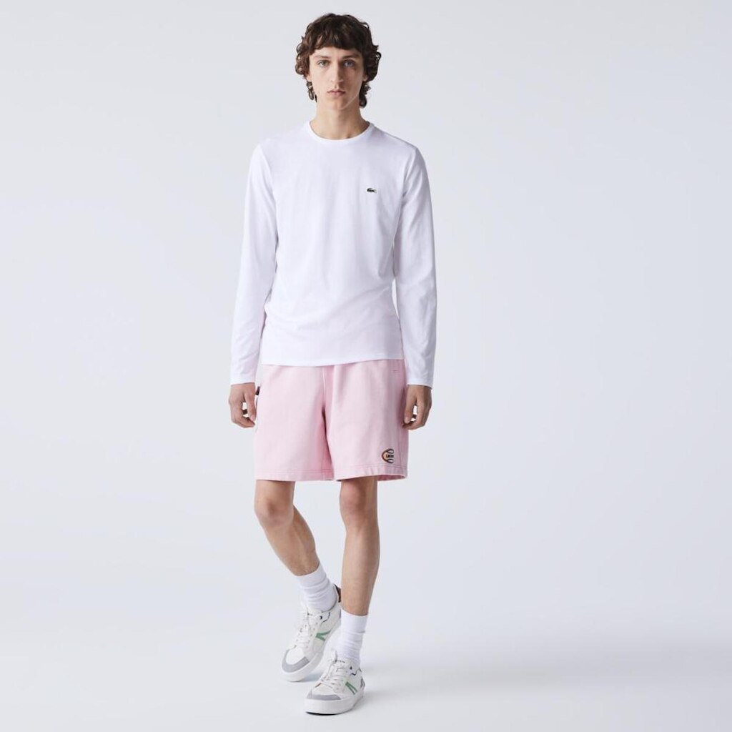 Camiseta Lacoste em Jérsei de Algodão Pima com Gola Redonda Masculina