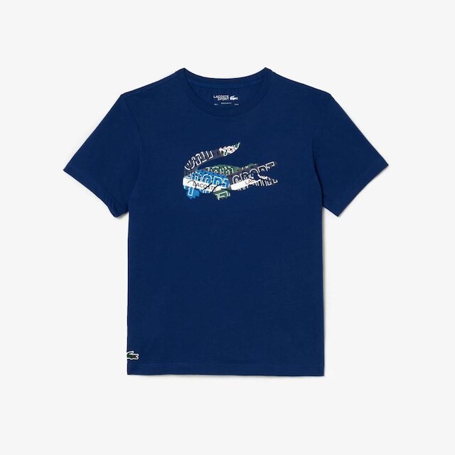 Menor preço em Camiseta Lacoste esportiva em jérsei de algodão Masculina - Azul