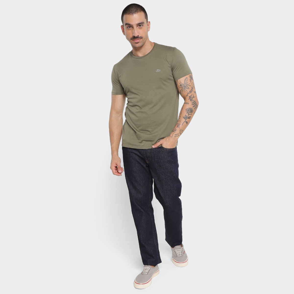 Camiseta Lacoste Logo Masculina - 3