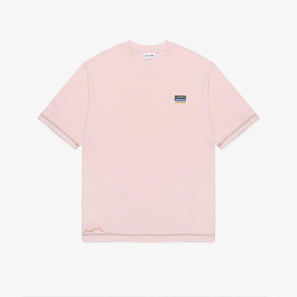 Camiseta Lacoste Masculina Manga Curta com Modelagem Ampla em Petit Piqué