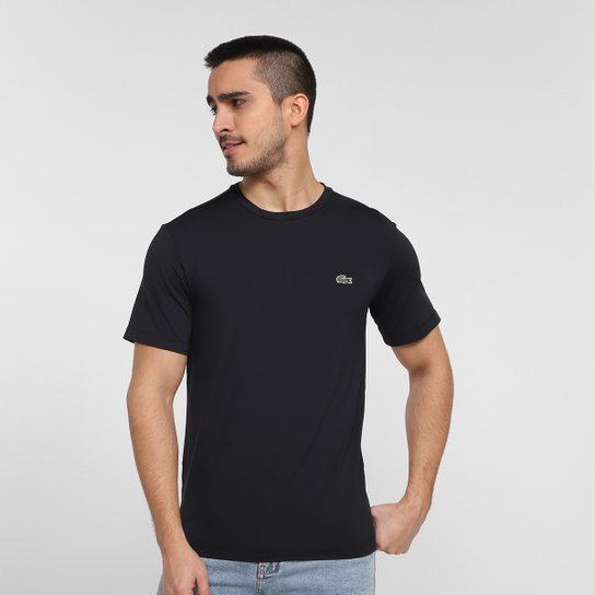 Camiseta Lacoste Sport Básica Masculina - Preto Menor preço em Camiseta Lacoste Sport Básica Masculina - Preto