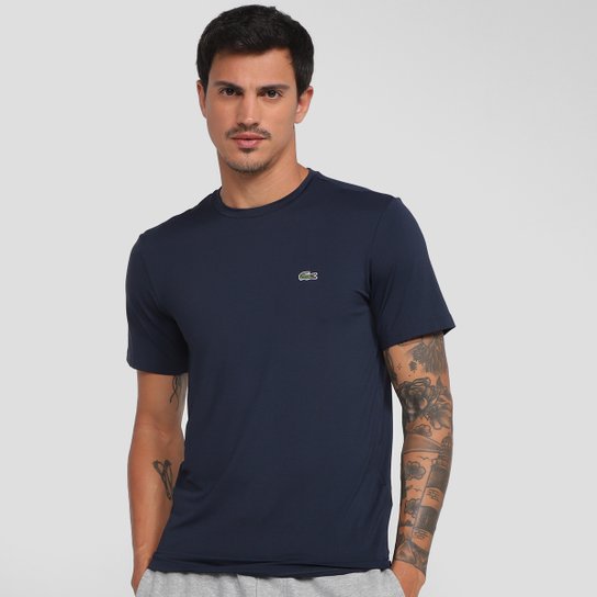 Camiseta Lacoste Sport Básica Masculina - Marinho Menor preço em Camiseta Lacoste Sport Básica Masculina - Marinho