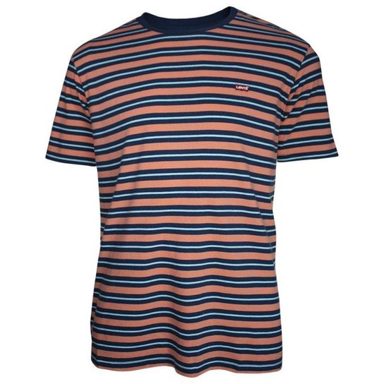 Camiseta Levis Classic Masculina - Laranja+Preto Menor preço em Camiseta Levis Classic Masculina - Laranja+Preto