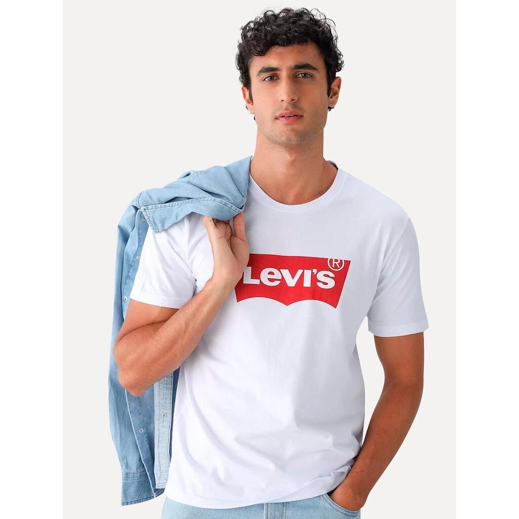 Camiseta Levis Logo Batwing Branca