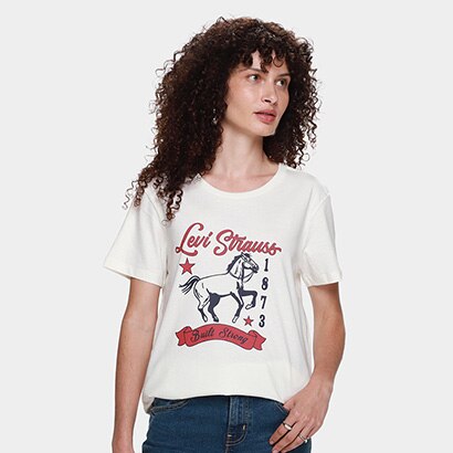 Camiseta Levi's Perfect Tee Feminina - Off White