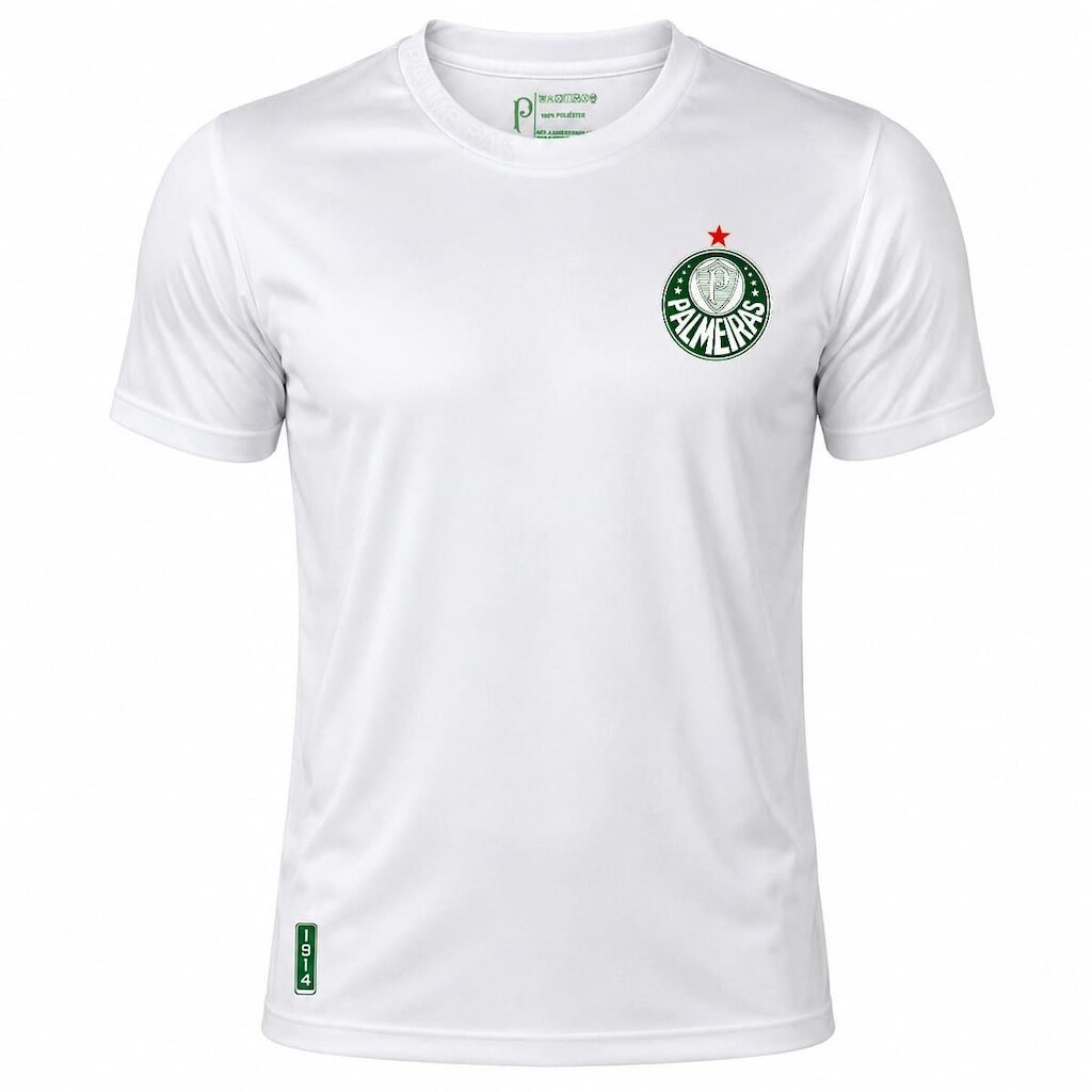 Camiseta Licenciada Palmeiras 1914 Masculina Branca