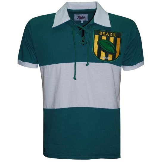 Camiseta Liga Retrô Brasil Rugby - Verde Menor preço em Camiseta Liga Retrô Brasil Rugby - Verde