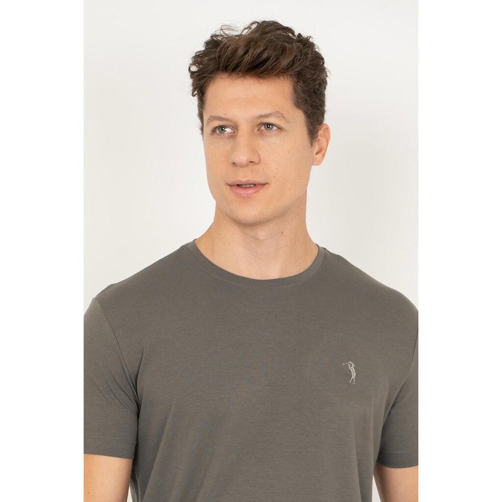 Camiseta Lisa Aleatory Pima Chumbo