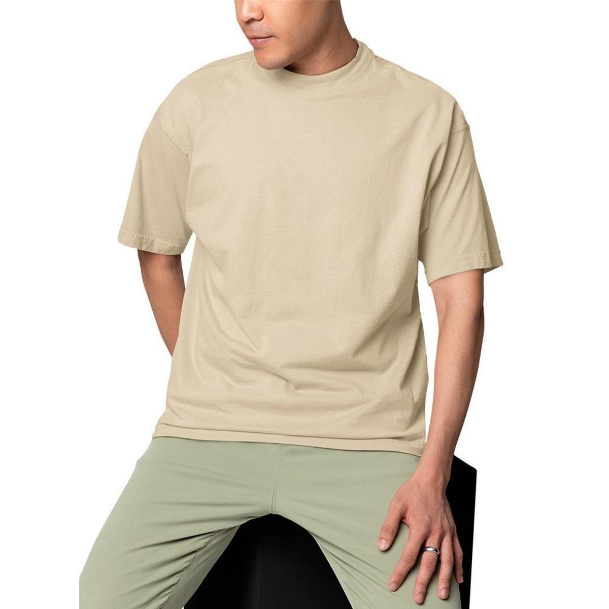 Camiseta Lisa Basica Sem Estampa Algodão 30.1 Malha Premium Macia Casual Minimal Liso