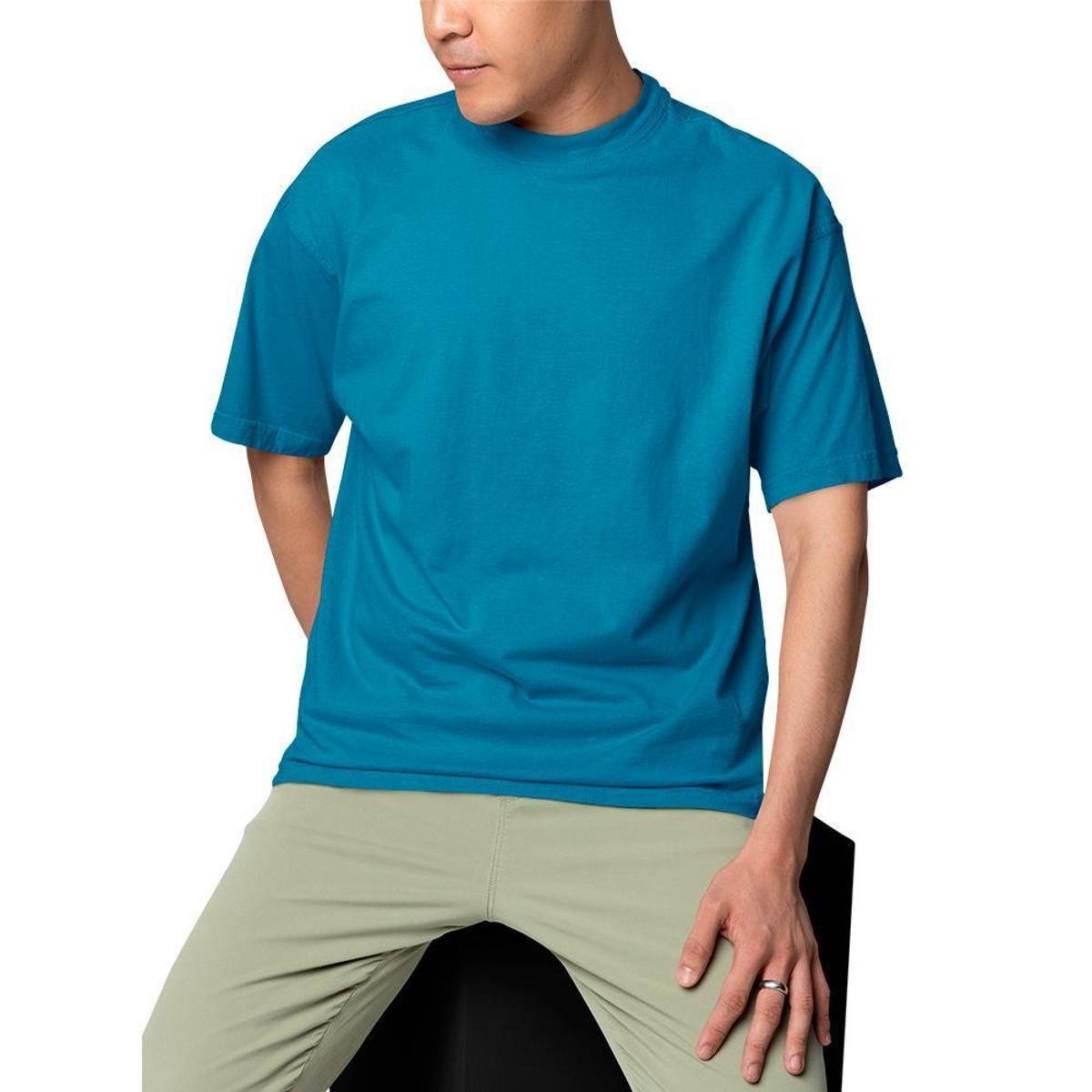 Camiseta Lisa Basica Sem Estampa Algodão 30.1 Malha Premium Macia Casual Minimal Liso