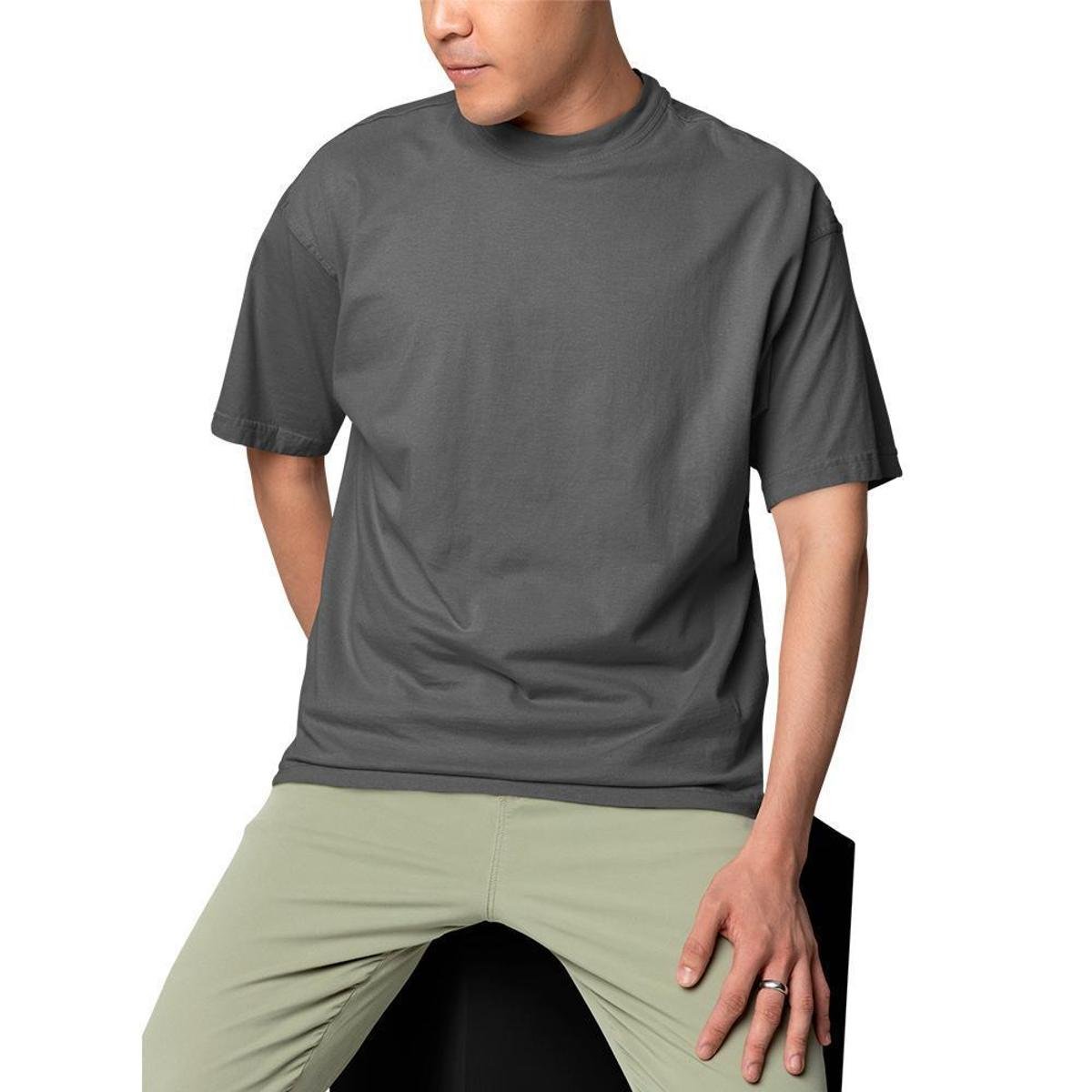 Camiseta Lisa Basica Sem Estampa Algodão 30.1 Malha Premium Macia Casual Minimal Liso