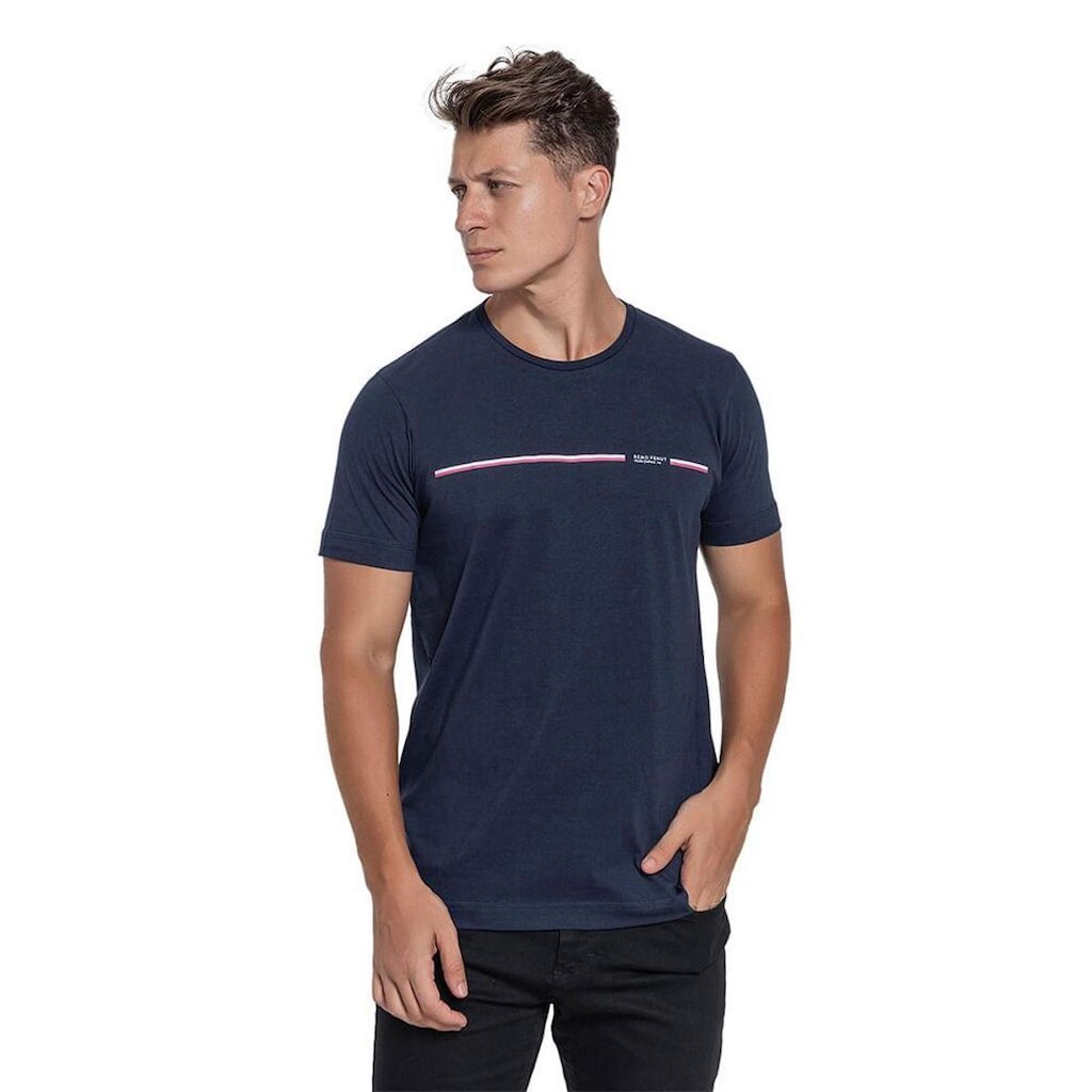 Camiseta Listra Central Liso Algodão - Remo Fenut
