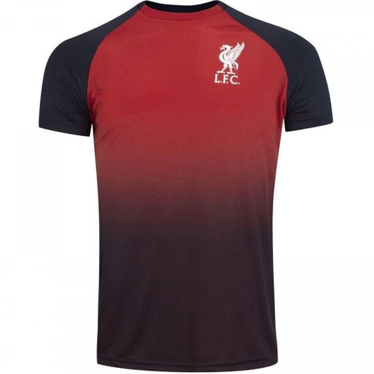 Camiseta Liverpool Degradê Masculina - Preto e Vermelho - Preto+Vermelho Menor preço em Camiseta Liverpool Degradê Masculina - Preto e Vermelho - Preto+Vermelho