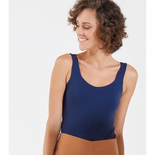 Camiseta Liz Easywear Sutiã Embutido Feminina - Azul Escuro Menor preço em Camiseta Liz Easywear Sutiã Embutido Feminina - Azul Escuro