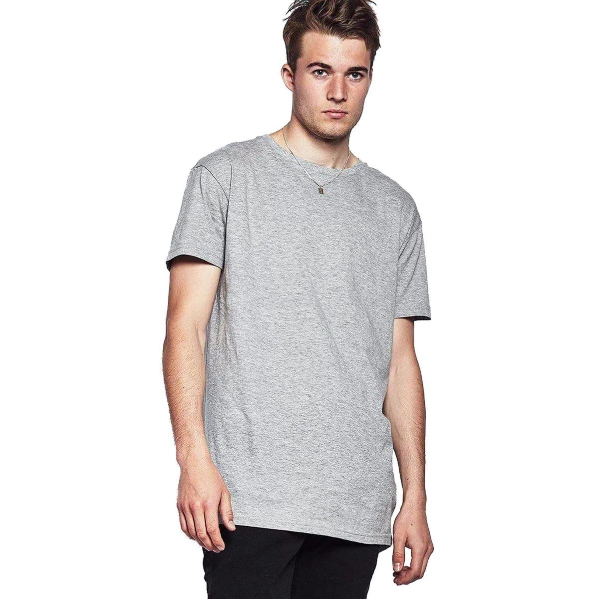 Camiseta Longa Oversized Lisa Básica