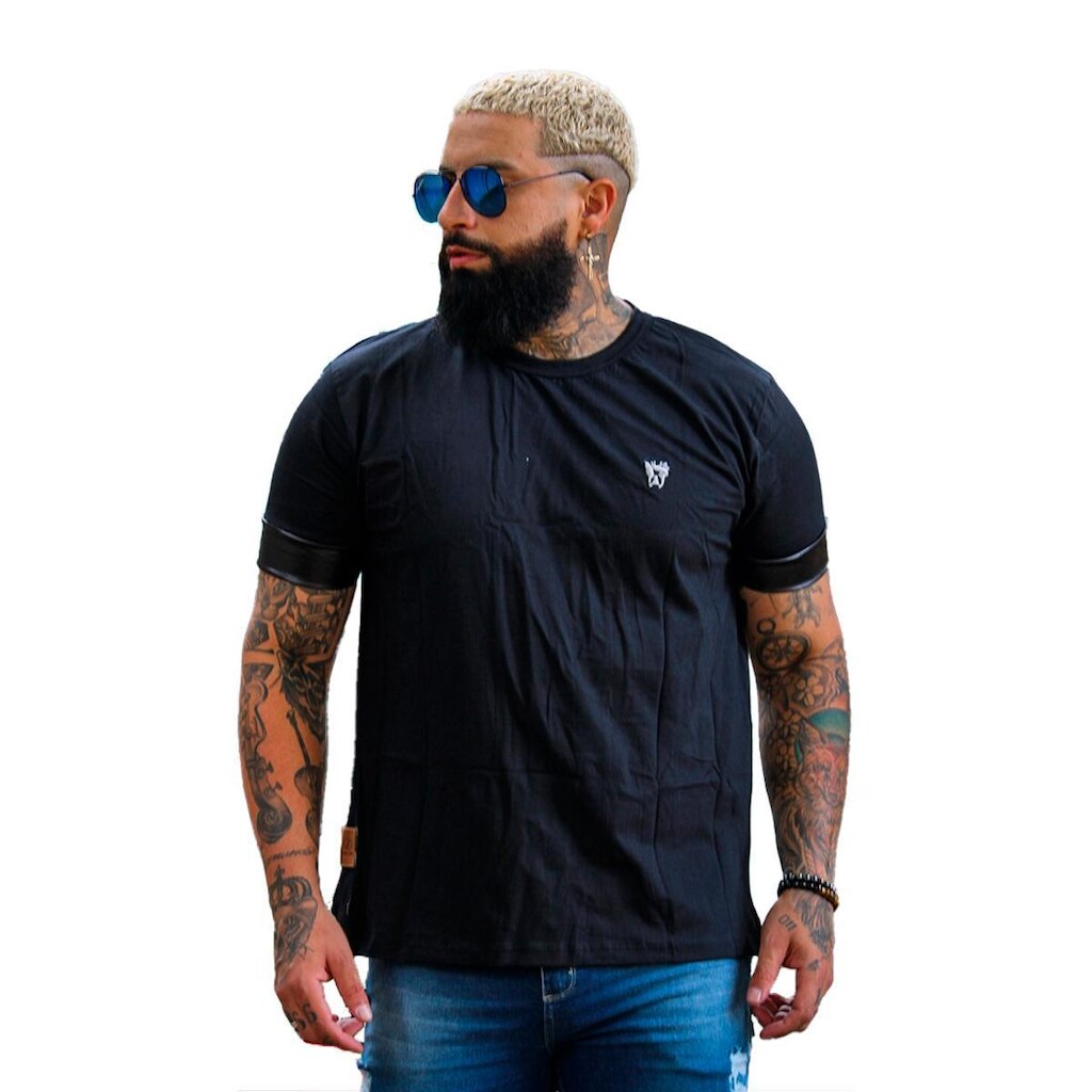 Camiseta Longline com Listra nas Costas Pierry Lohan - D9