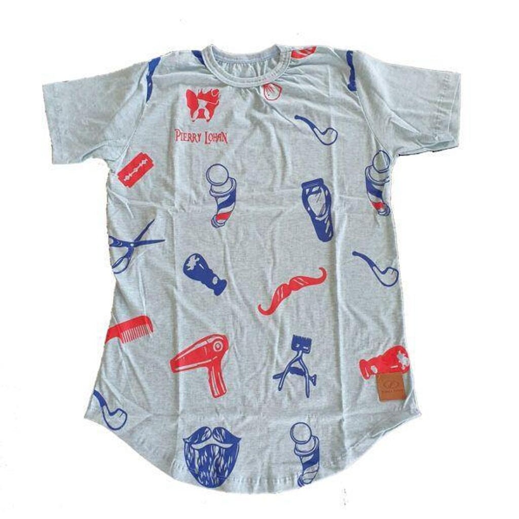 Camiseta Longline de Algodão Estampada Pierry Lohan - L11