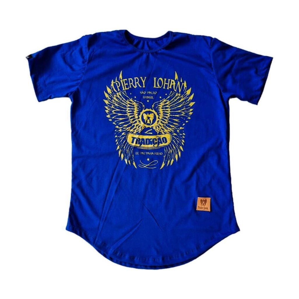 Camiseta Longline de Algodão Estampada Pierry Lohan - L65