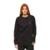 Camiseta Longline Feminina Manga Comprida Oversized - Preto
