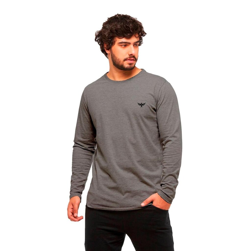 Camiseta Longline Logo Konoa Manga Comprida Oversized