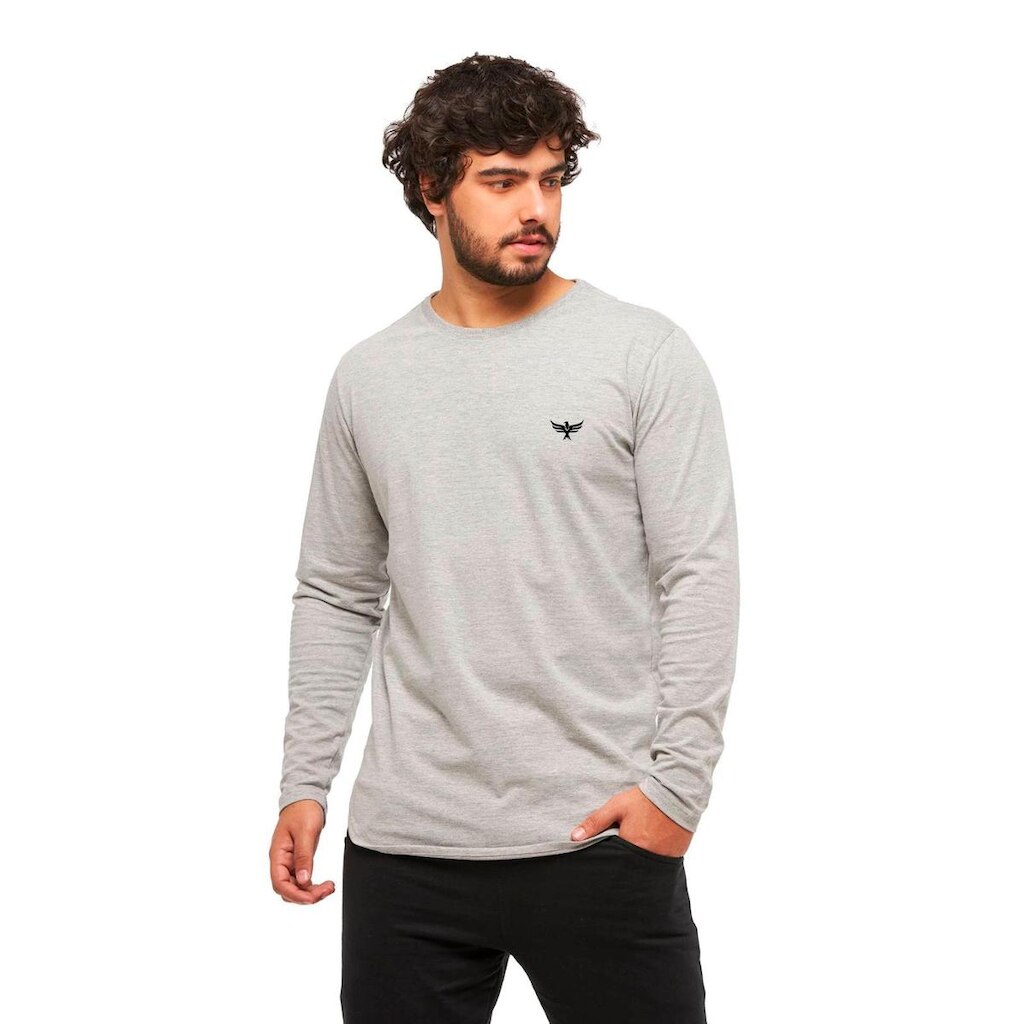 Camiseta Longline Logo Konoa Manga Comprida Oversized