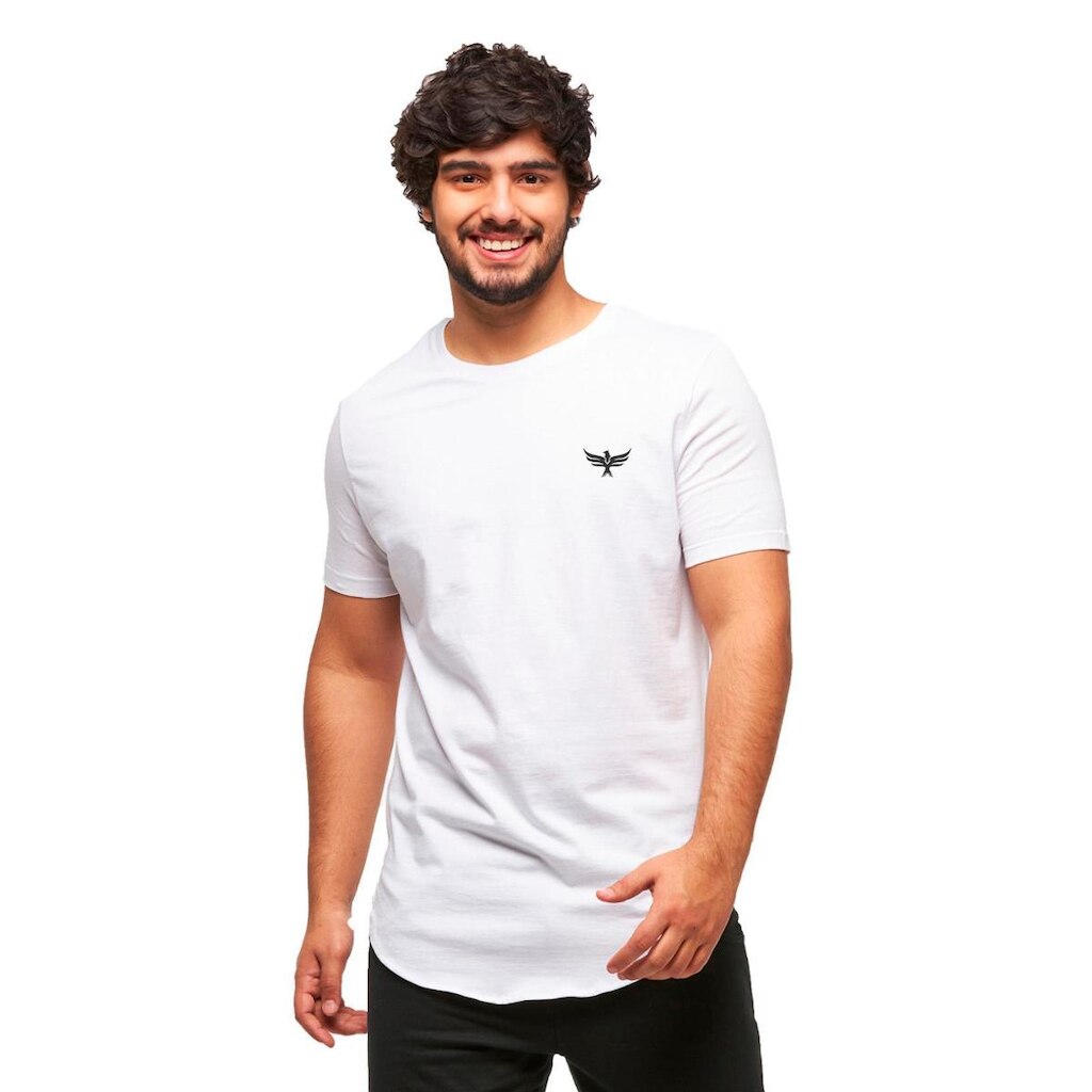 Camiseta Longline Logo Konoa Manga Curta Oversized