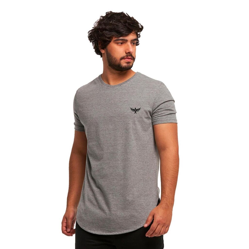 Camiseta Longline Logo Konoa Manga Curta Oversized