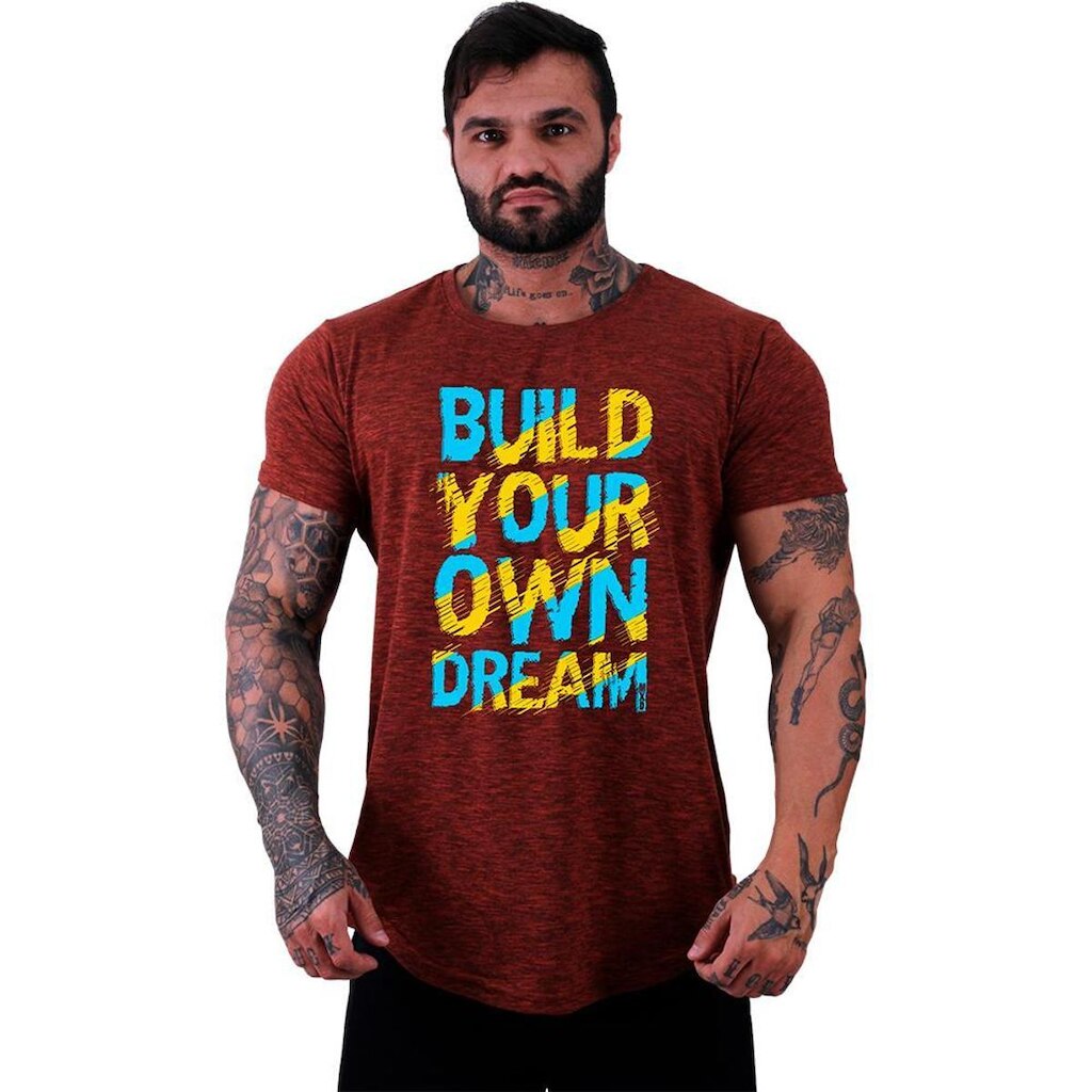 Camiseta Longline Manga Curta Alto Conceito Build Your Own Dream