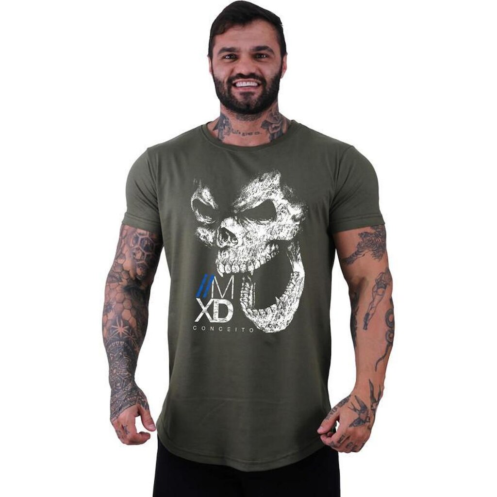 Camiseta Longline Manga Curta Alto Conceito Build Your Own Dream
