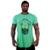 Camiseta Longline Manga Curta Alto Conceito Get Big Or Die Trying - Verde água