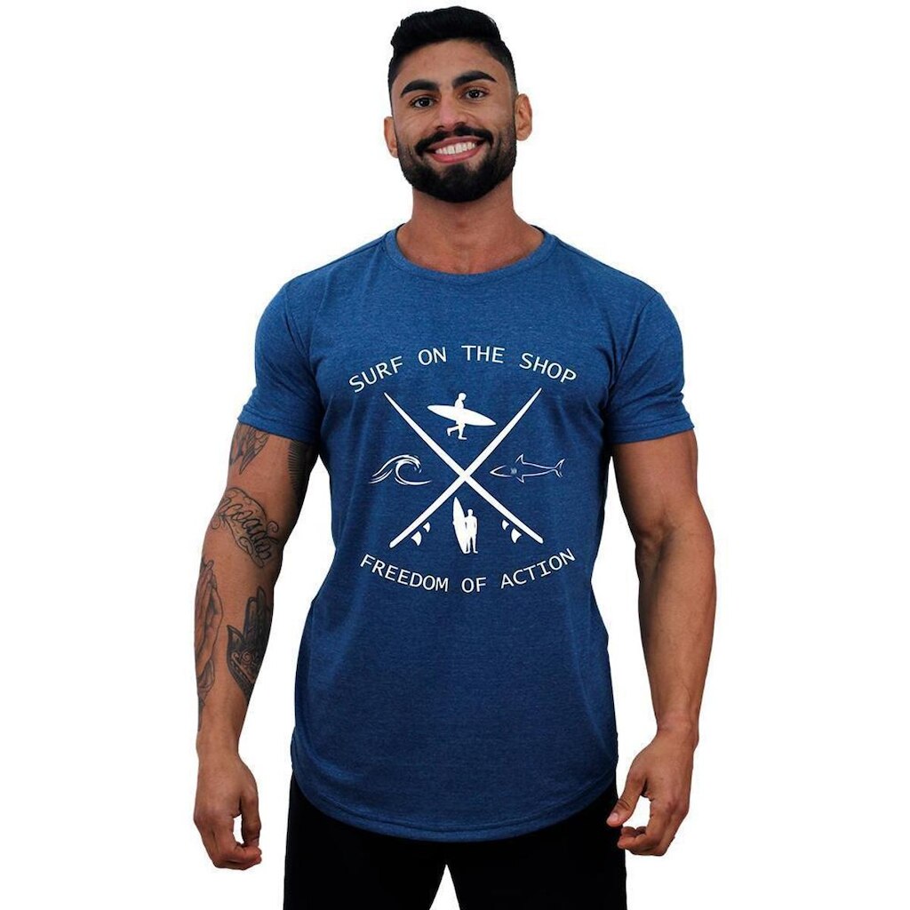 Camiseta Longline Manga Curta Alto Conceito Surf Fusca
