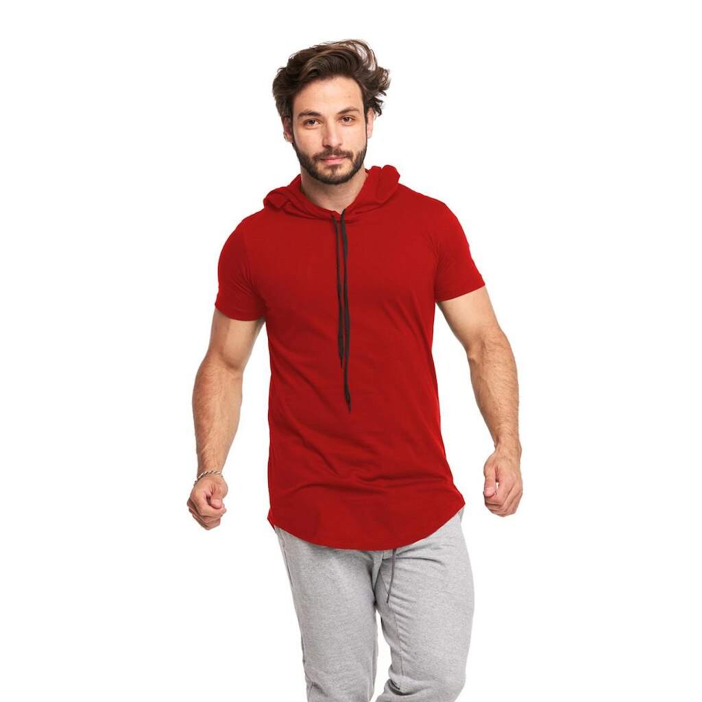 Camiseta Longline Manga Curta com Capuz Oversized C14 Wooks-VERDE-GG