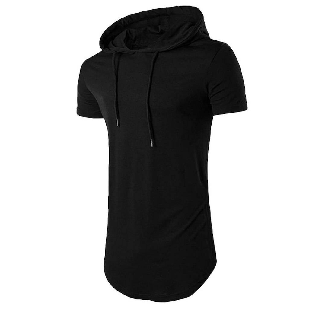 Camiseta Longline Manga Curta com Capuz Plus Size C14plus-CINZAGRAFITE-G4