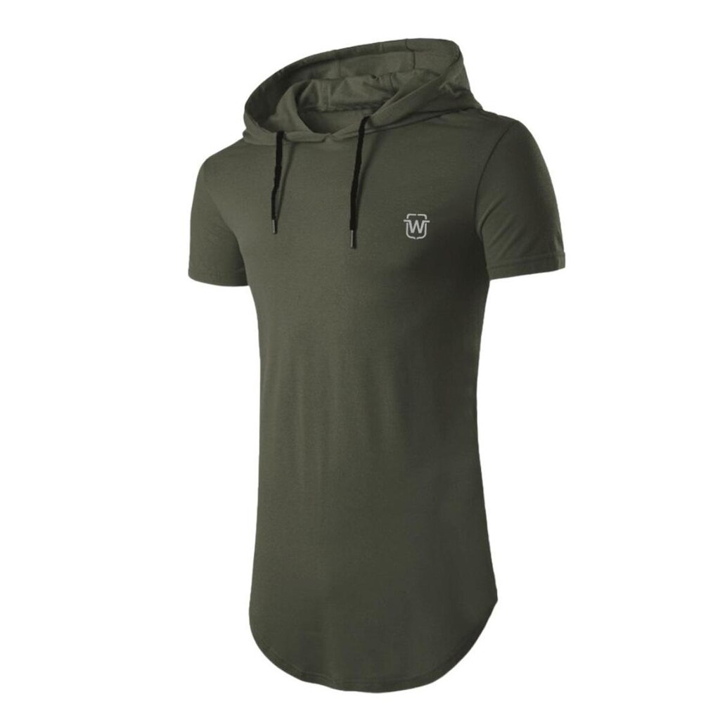 Camiseta Longline Manga Curta com Capuz Plus Size WC14plus-VERDE-G1