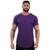 Camiseta Longline Manga Curta MXD Ftiness Sem Estampa com Cores Casuais e Básicas da Moda - Roxo