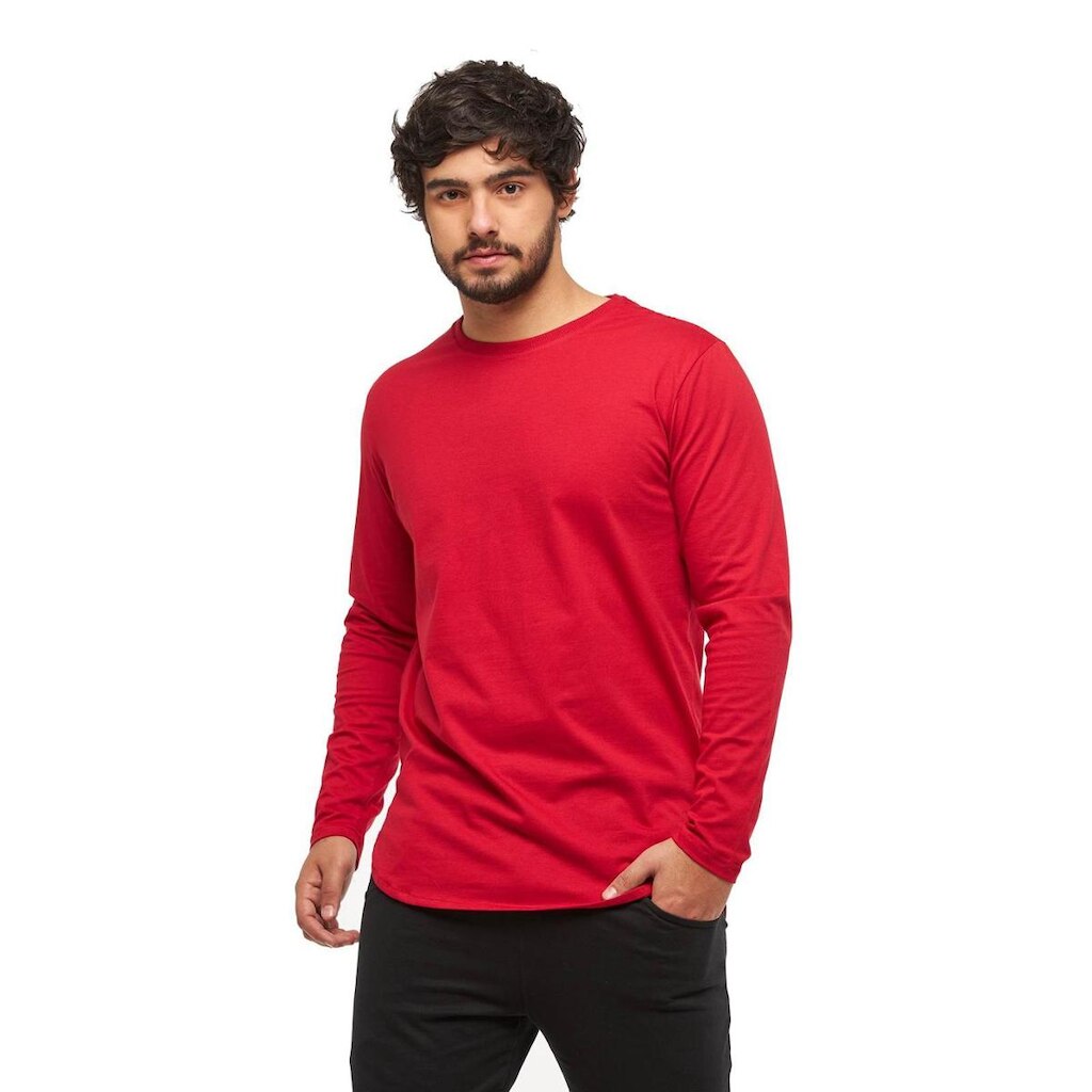 Camiseta Longline Masculina Manga Comprida Oversized