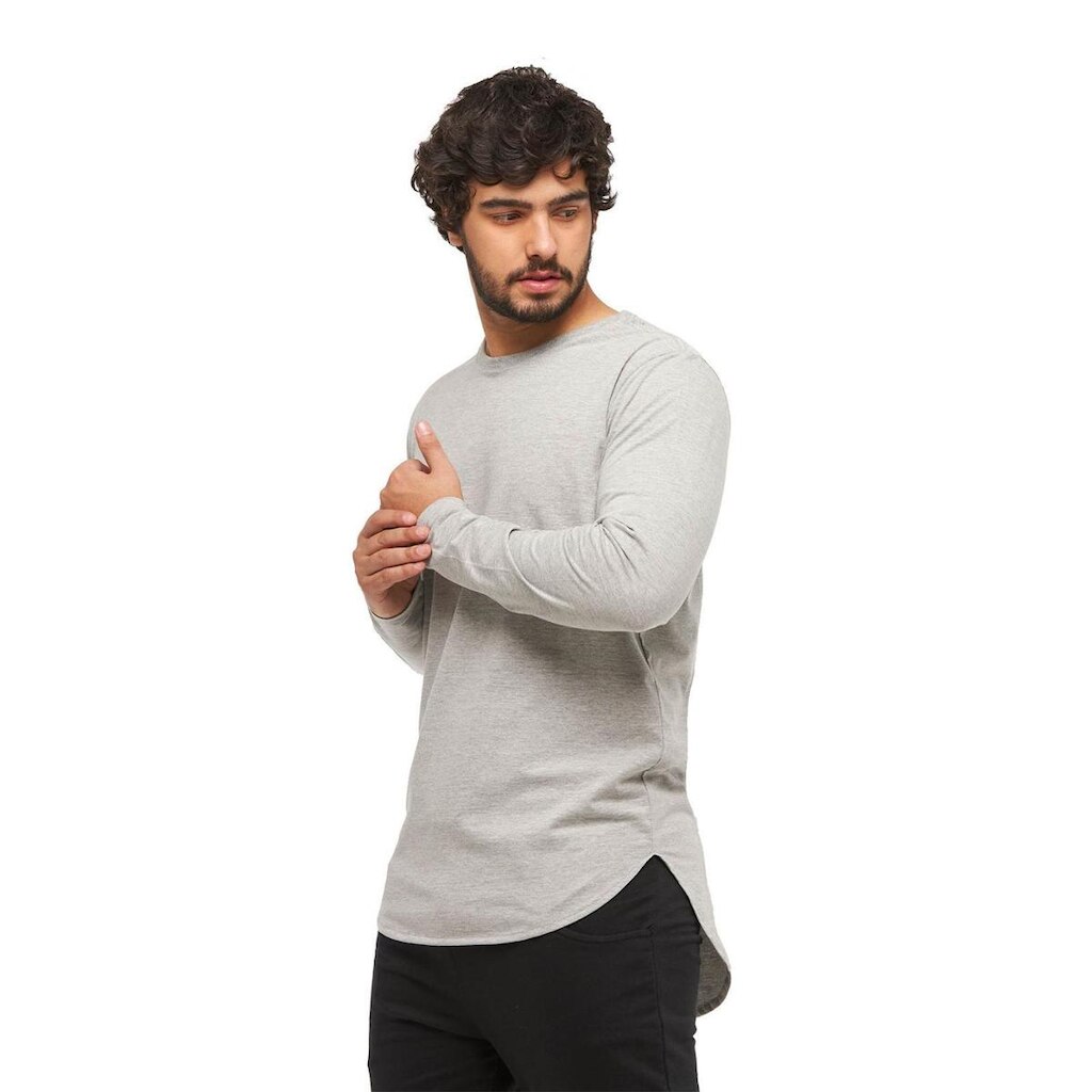 Camiseta Longline Masculina Manga Comprida Oversized